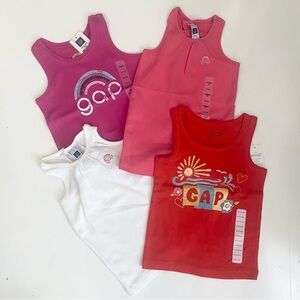 NWT Baby Gap Girls Sz 18-24 mos -4 pc Tank Top Bundle Spring Summer Shirts New